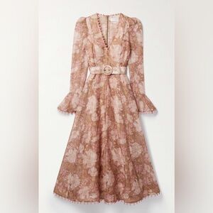 Zimmermann Kaleidoscope Floral Print Dress Sz4 Queen Mary Of Denmark NWOT $1600